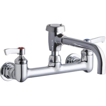Elkay Elkay 8" Centers Wall Faucet 7" Vented Spout 2" Lever Hdl Inlet Ch LK940VS07L2H
